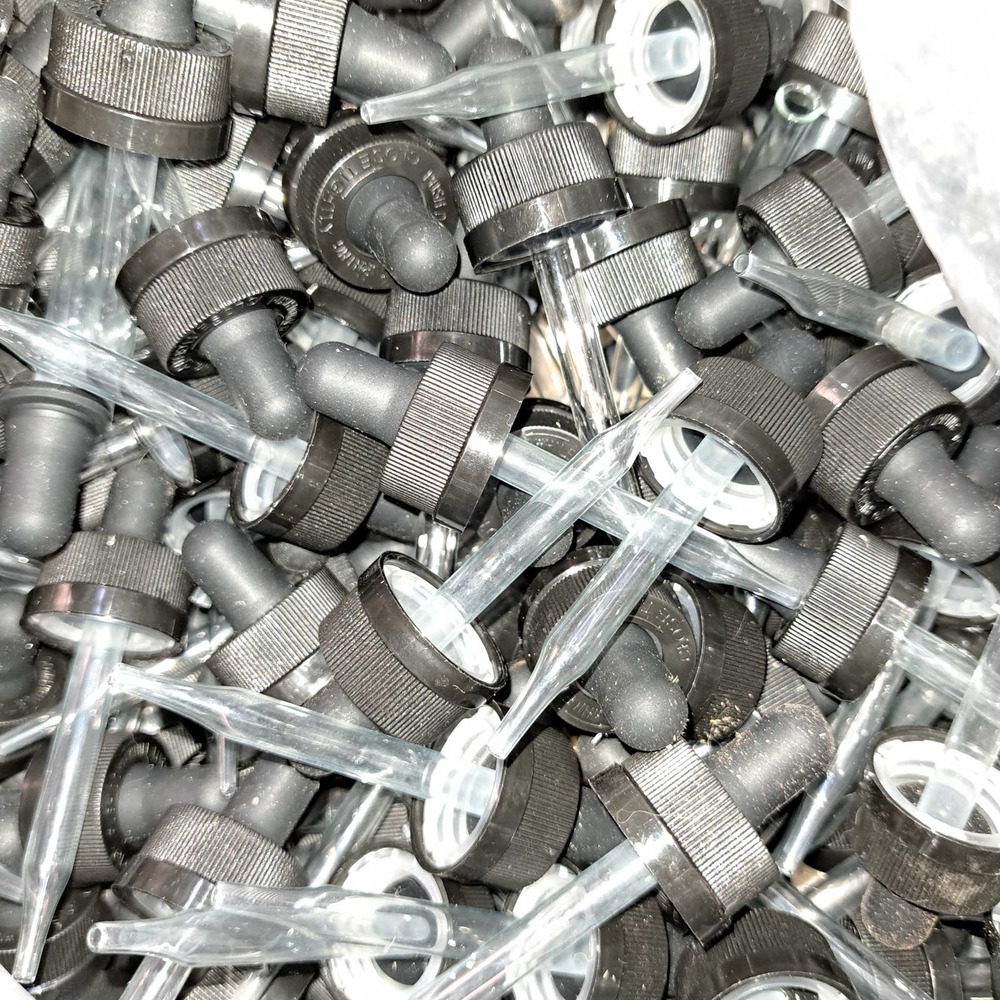 Appx 100-150 new dropper lids
